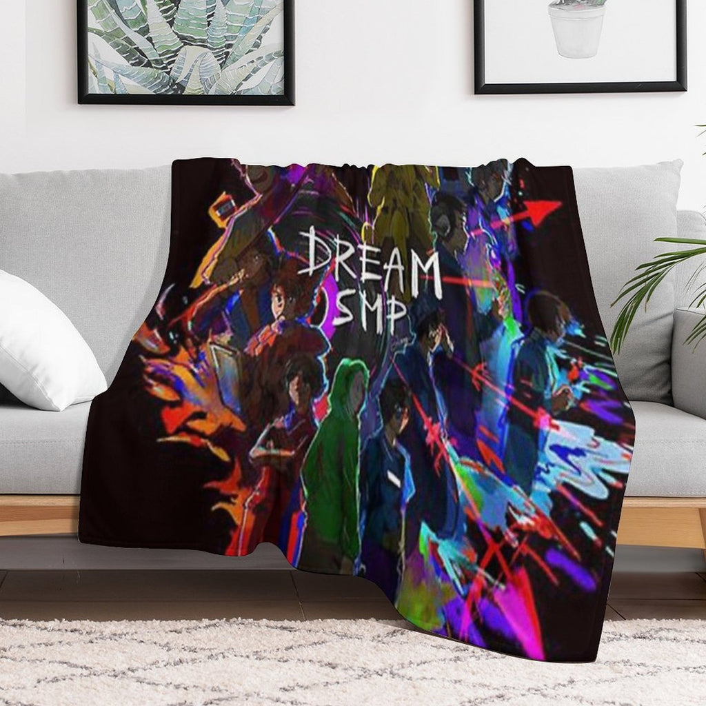 Dream SMP Black Anime Multi-functional Throw Blanket
