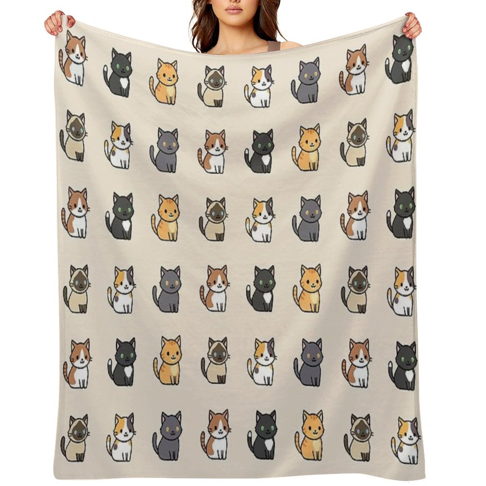 Cute Cats Durable Throw Blanket