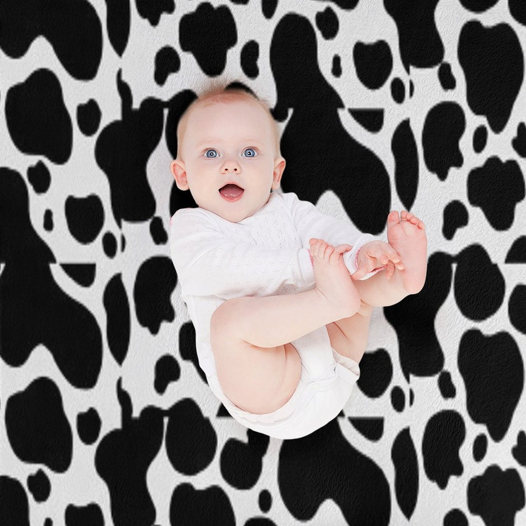 Cow Print Shrink-resistant Throw Blanket