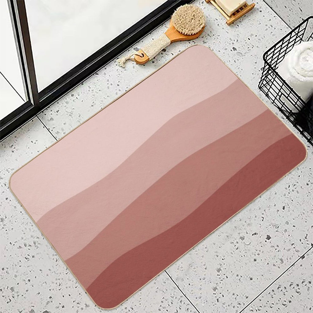 Sangria Color Waves  Long-Lasting Bath Mat