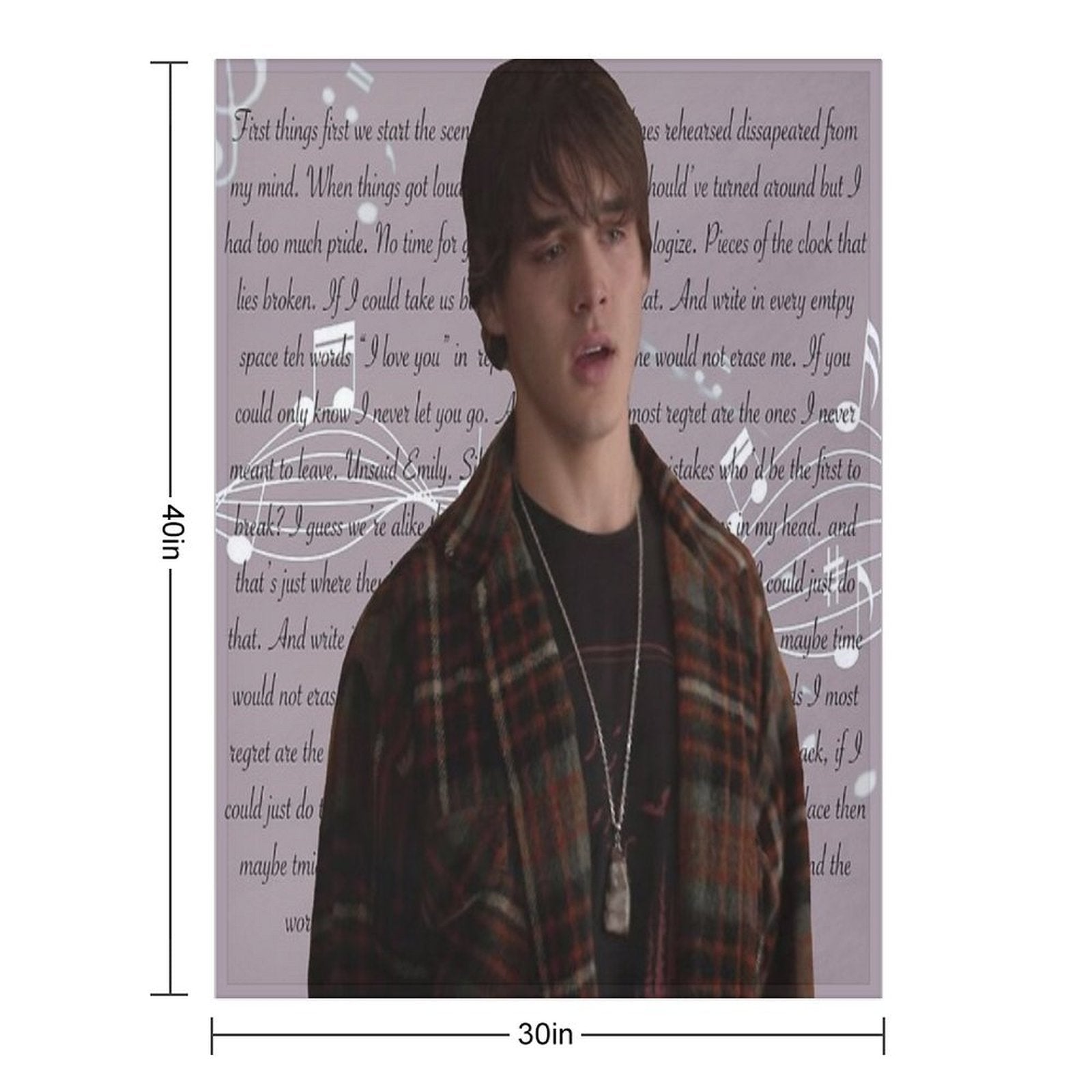 Unsaid Emily Lyrics Premium Throw Blanket