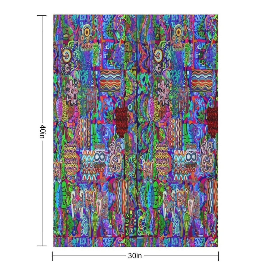 Pop Abstract Sustainable Throw Blanket