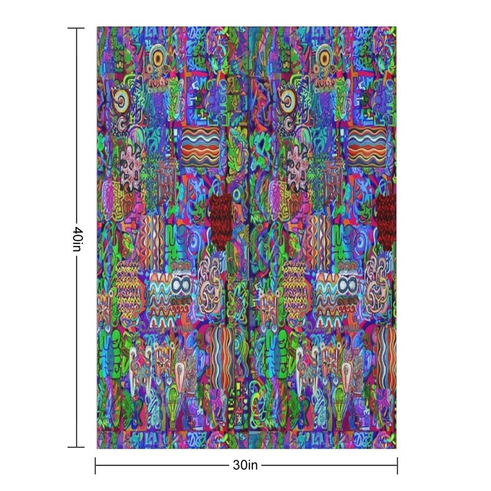 Pop Abstract Sustainable Throw Blanket