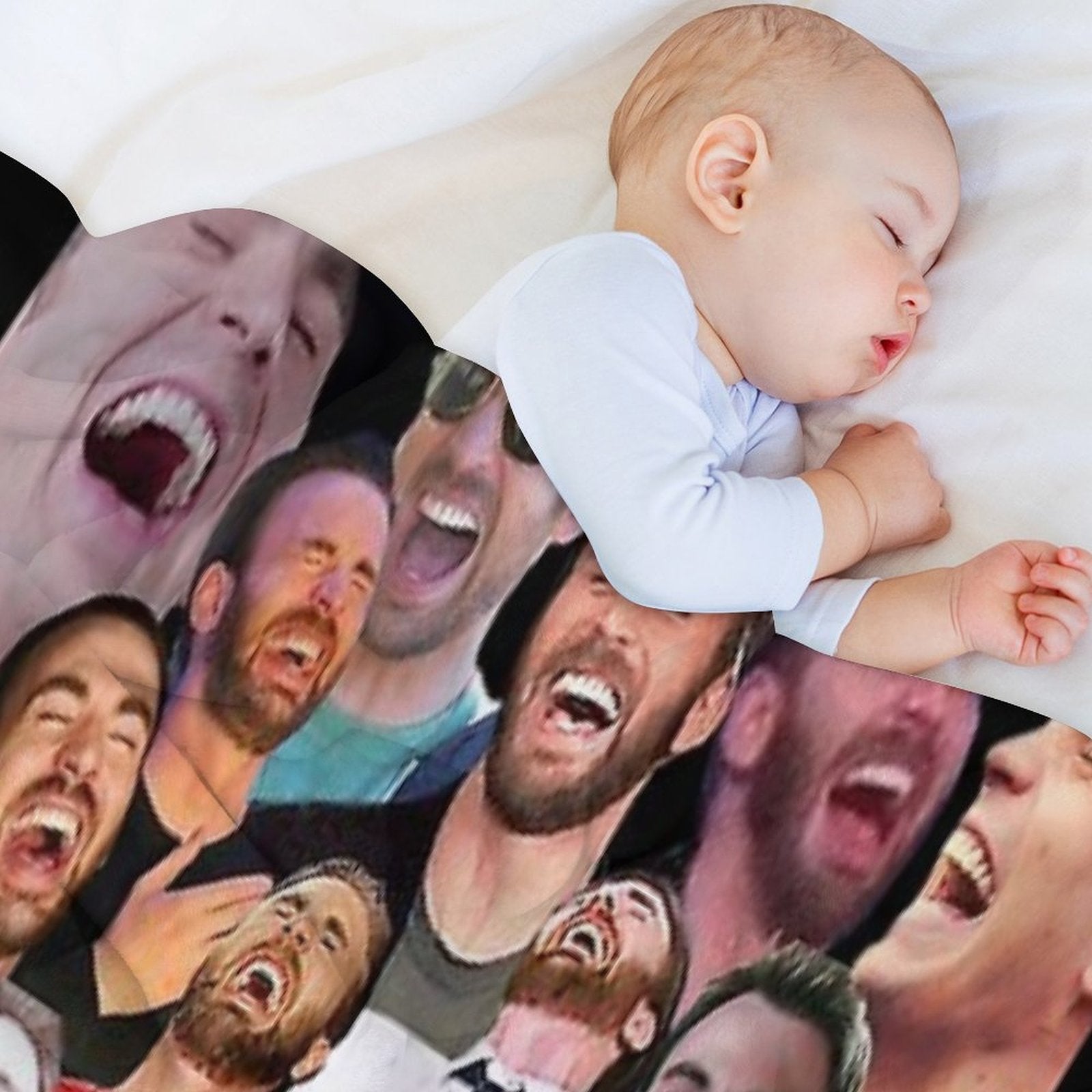 Chris Evans Laughing Shrink-resistant Throw Blanket