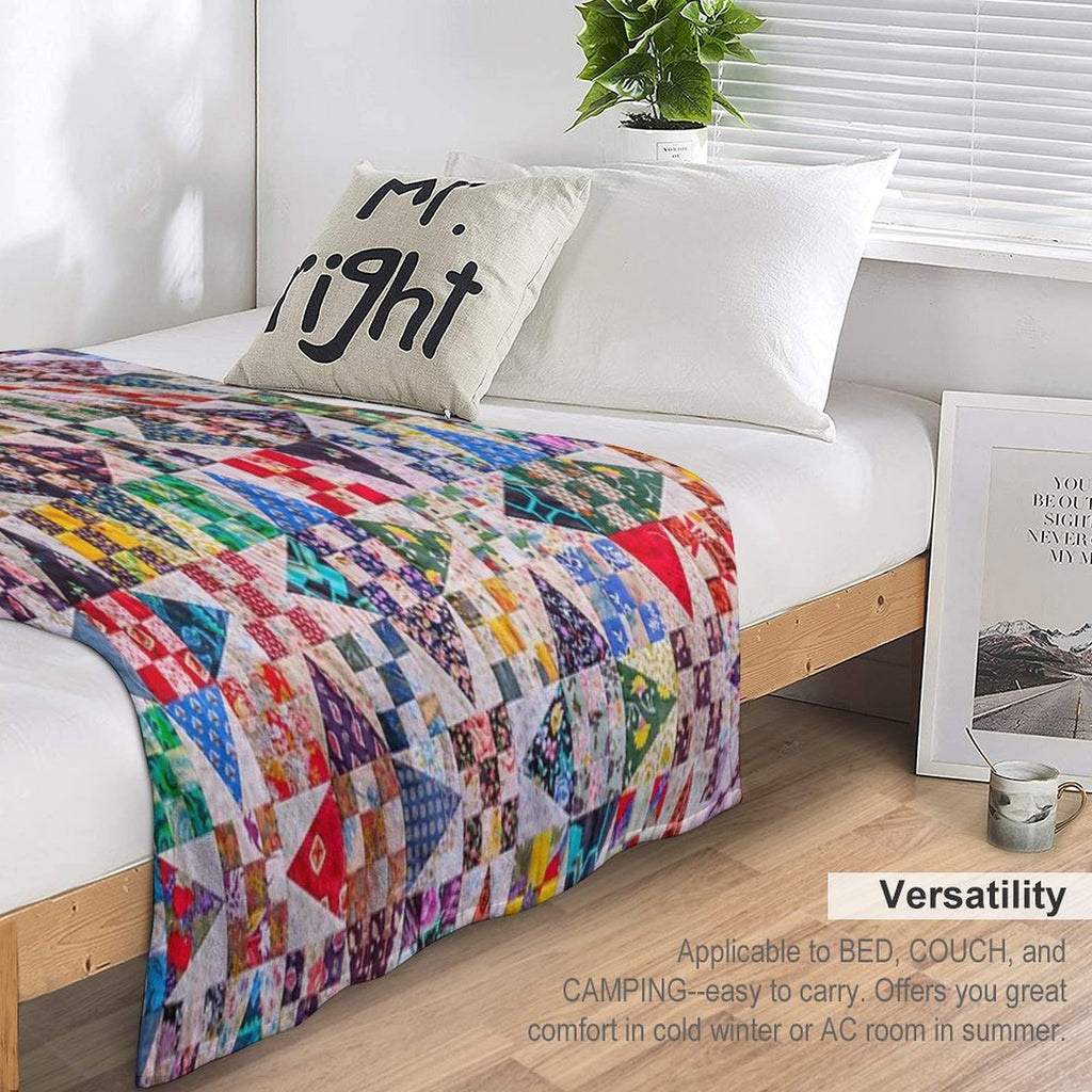 Patchwork Lightweight Throw Blanket