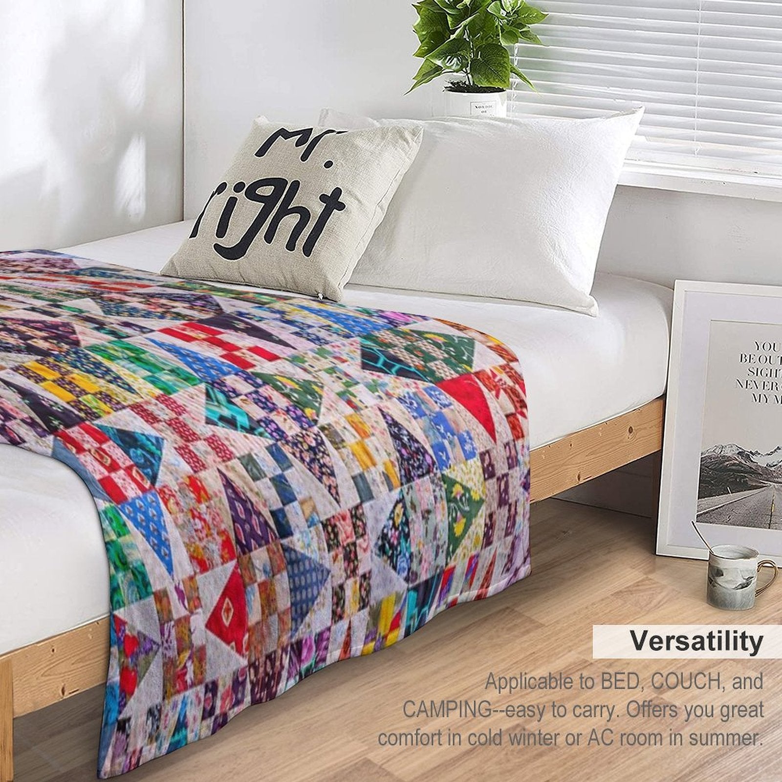 Patchwork Lightweight Throw Blanket