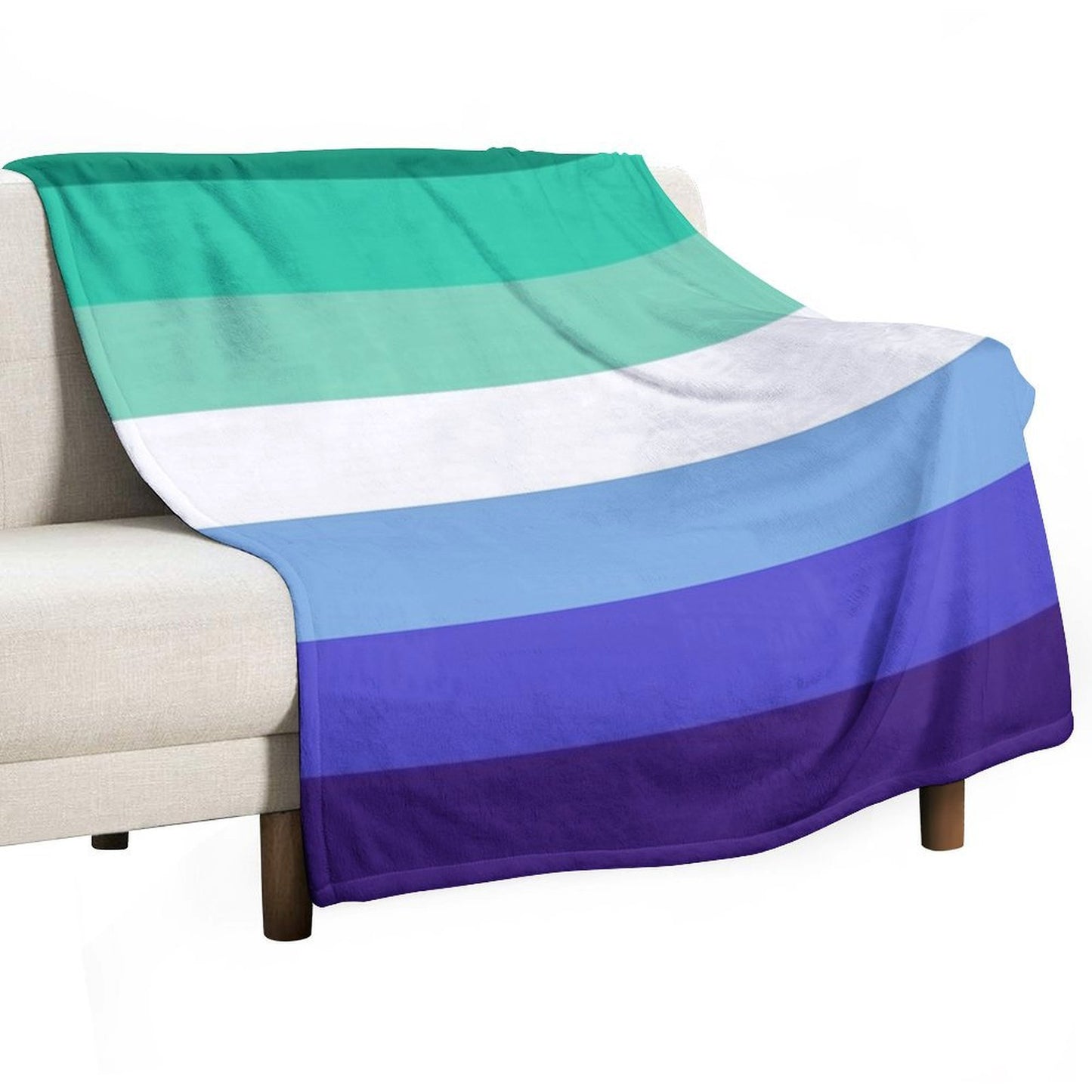 MLM Gay Pride Flag Machine-washable Throw Blanket
