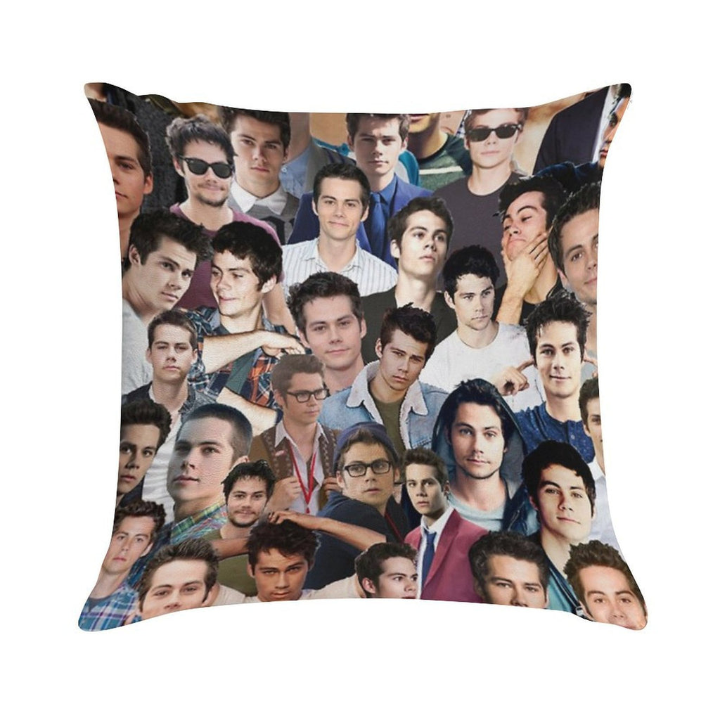 Dylan O'brien Collage Soft High-Density Material Throw Pillow