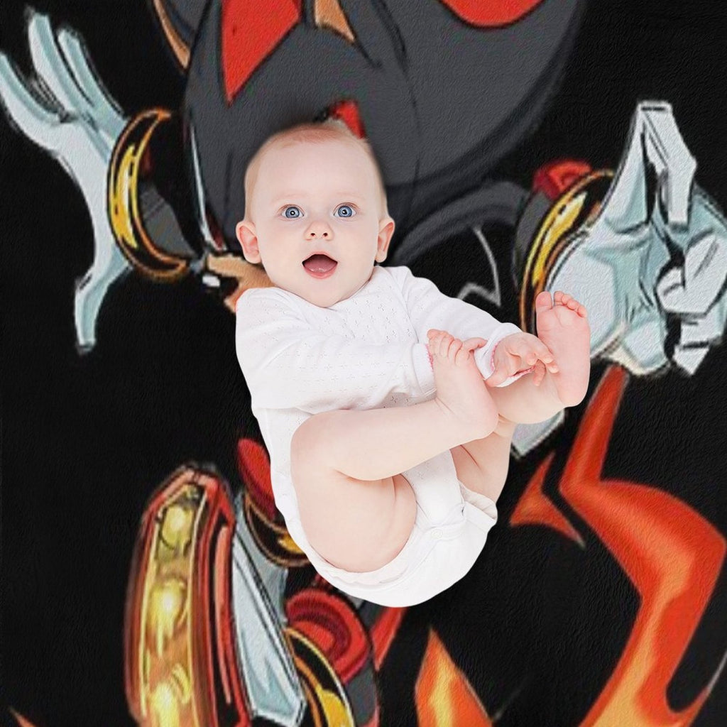 Shadow The Hedgehog Fire Velvety-soft Throw Blanket