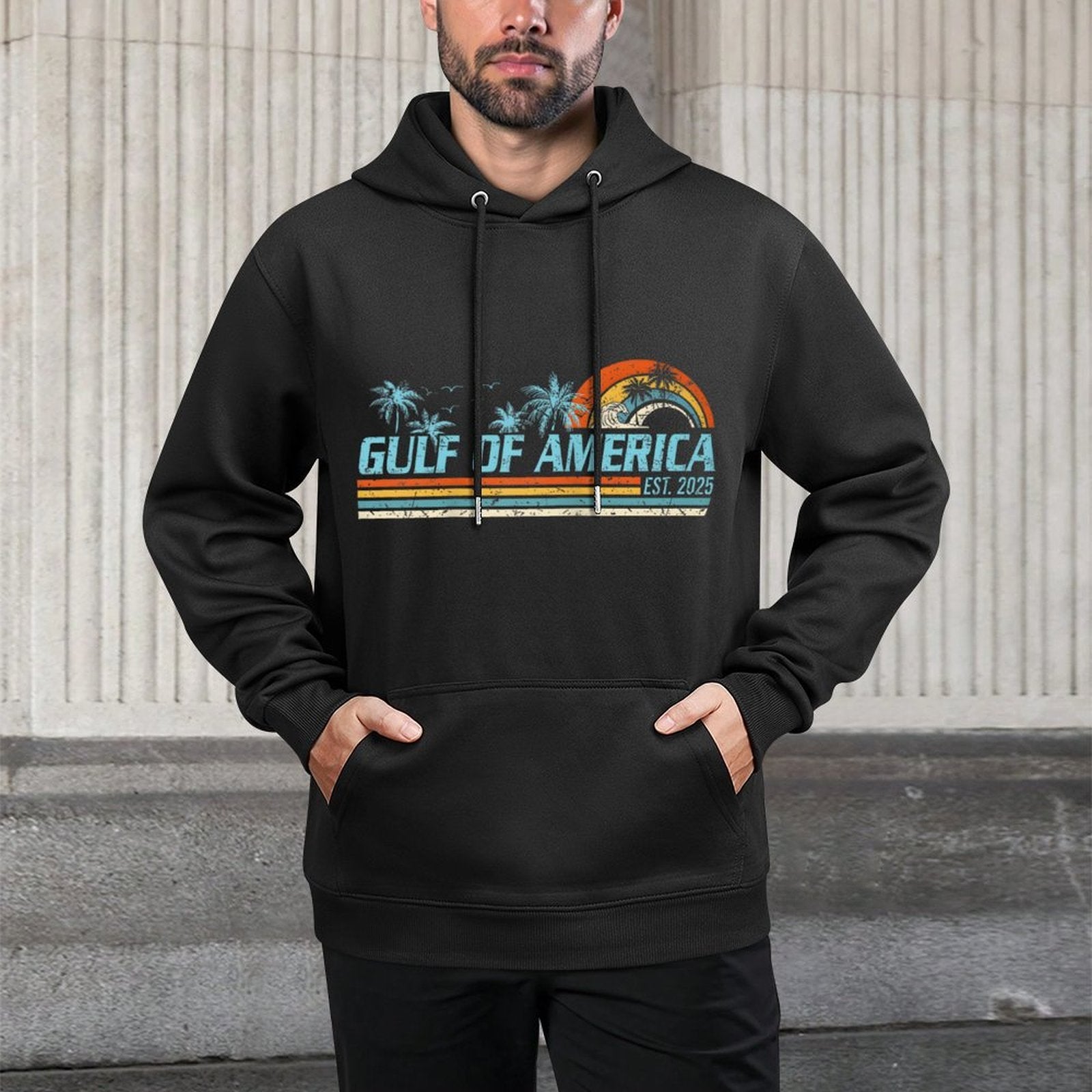 Gulf of US America Shirt Retro Golf of US America Shirt Raglan Baseball All-Day Comfort Hoodie