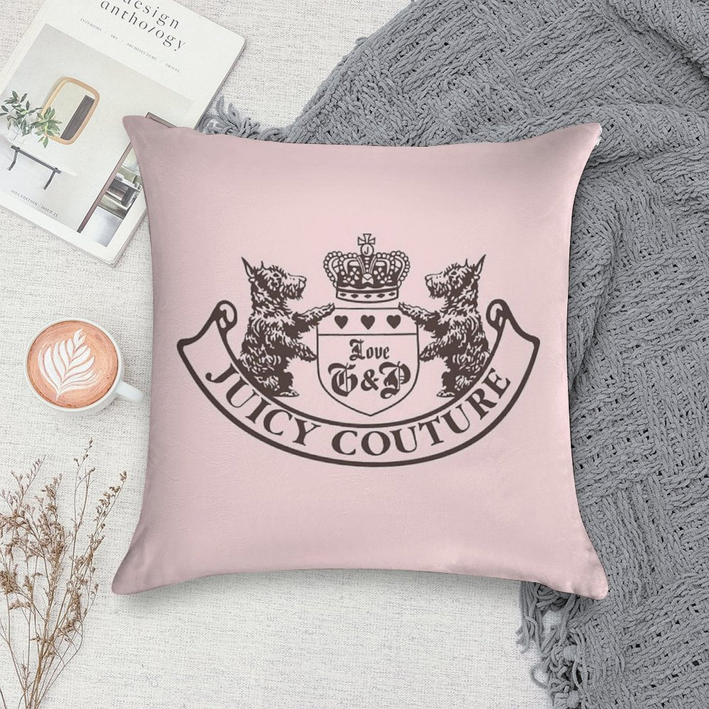 Y2k Juicy Couture Crest Soft Fade-Resistant Throw Pillow