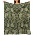 William Morris Green Vintage Floral HD Premium Throw Blanket