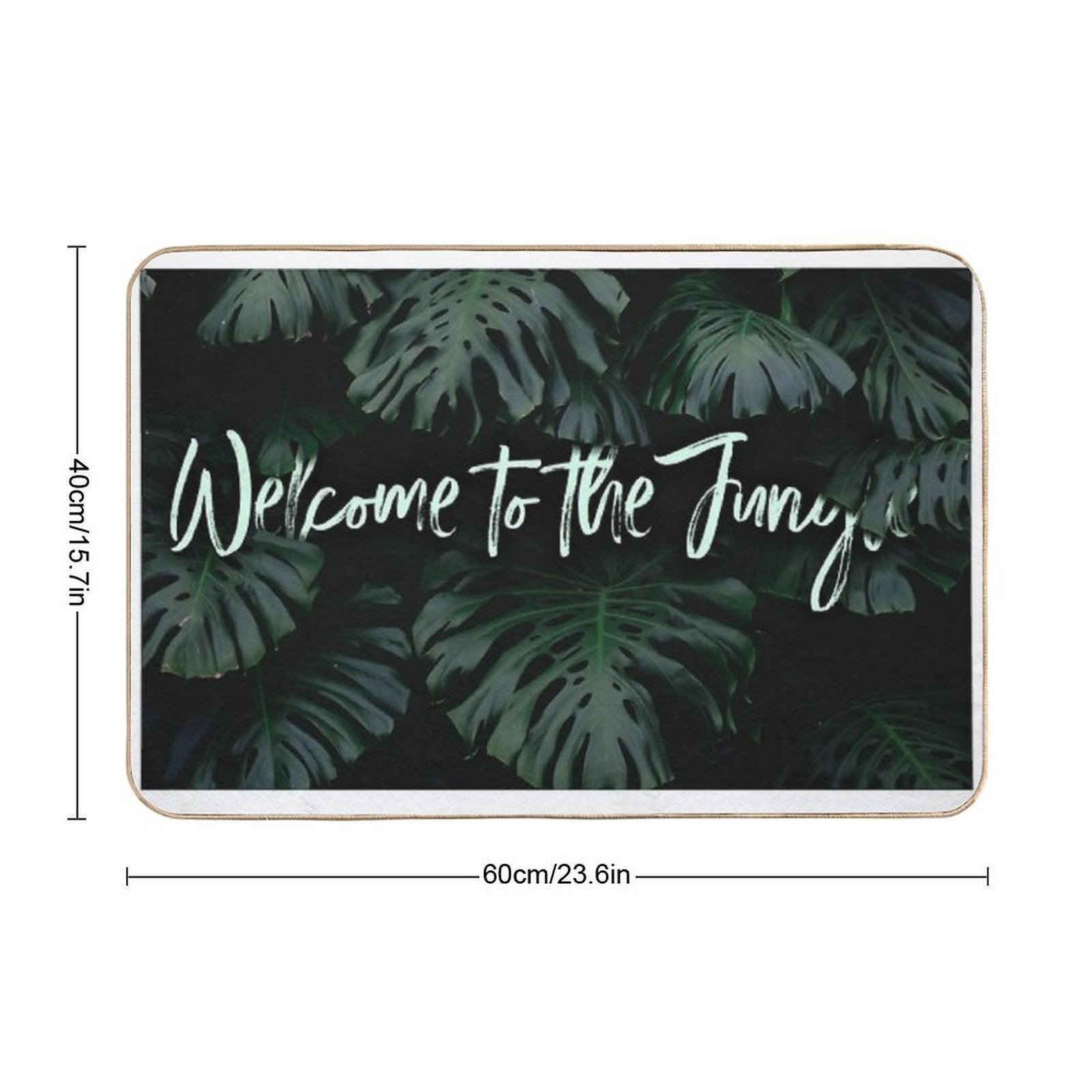 Welcome to The Jungle  Tropical Digital Collage  Long-Lasting Bath Mat