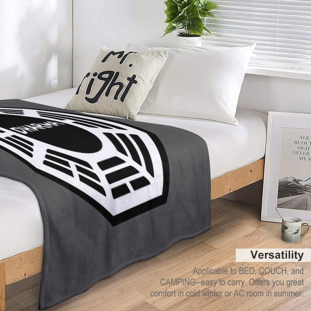 Dharma Initiative Logo Lost TV Show Velvety-soft Throw Blanket