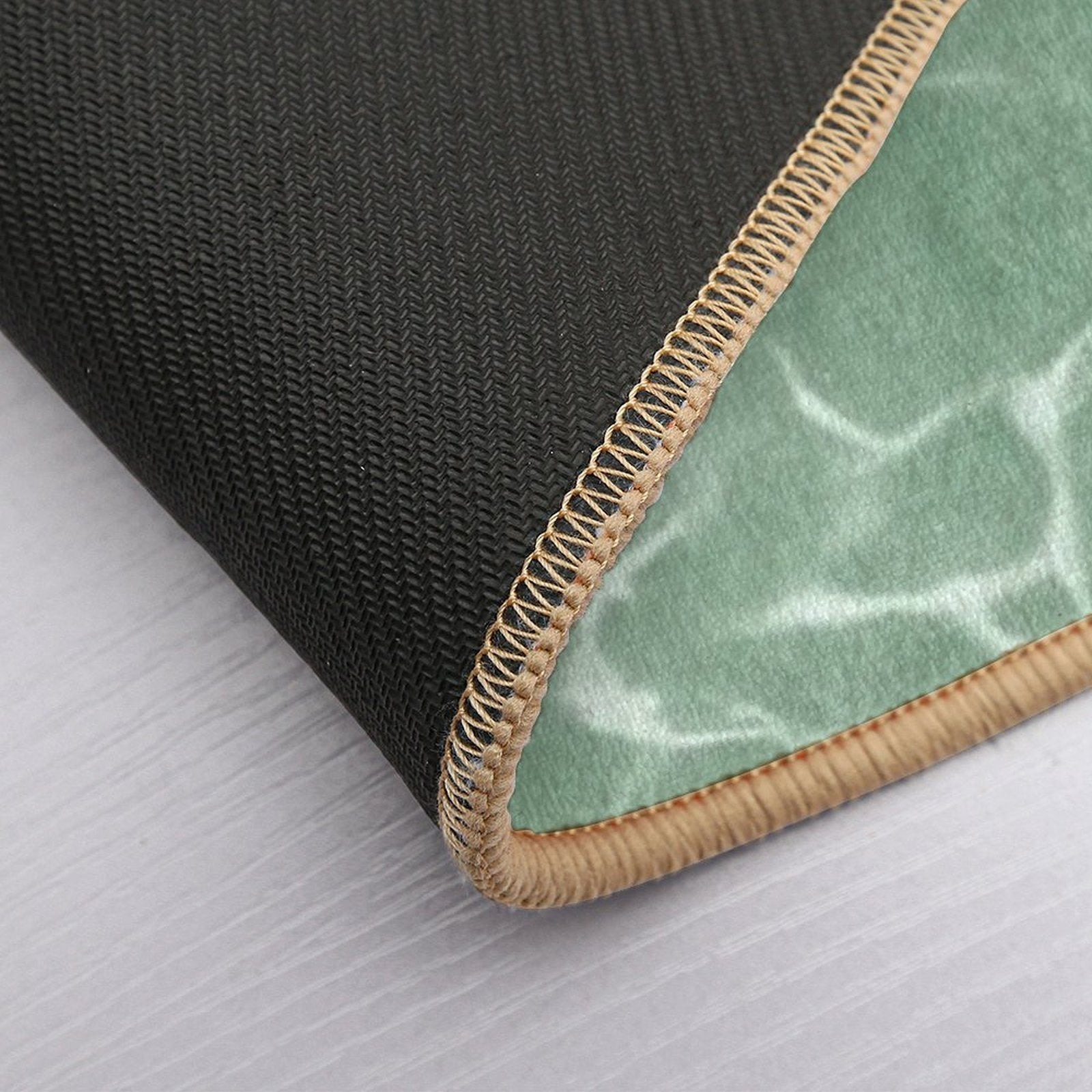 Mint Wave Minimalist Aesthetic Pattern Durable Bath Mat