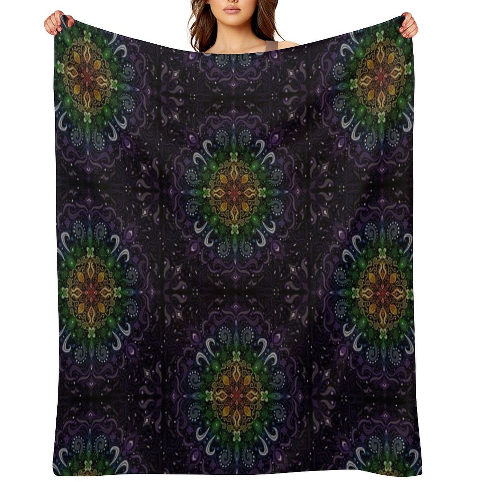 Rainbow Swirls Anti-pilling Throw Blanket