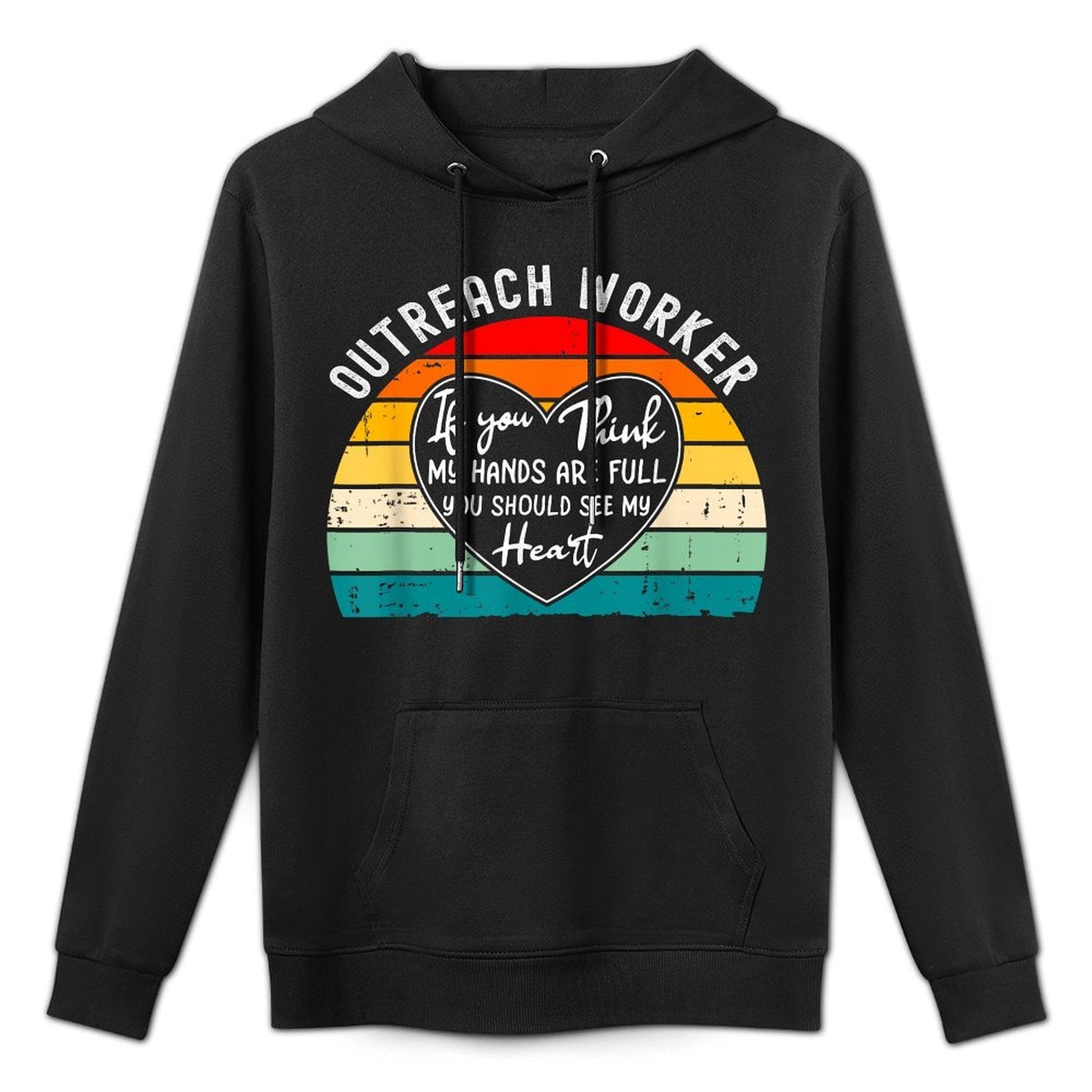 Outreach Worker Appreciation - You Should See My Heart Cotton-Polyester Blend Hoodie