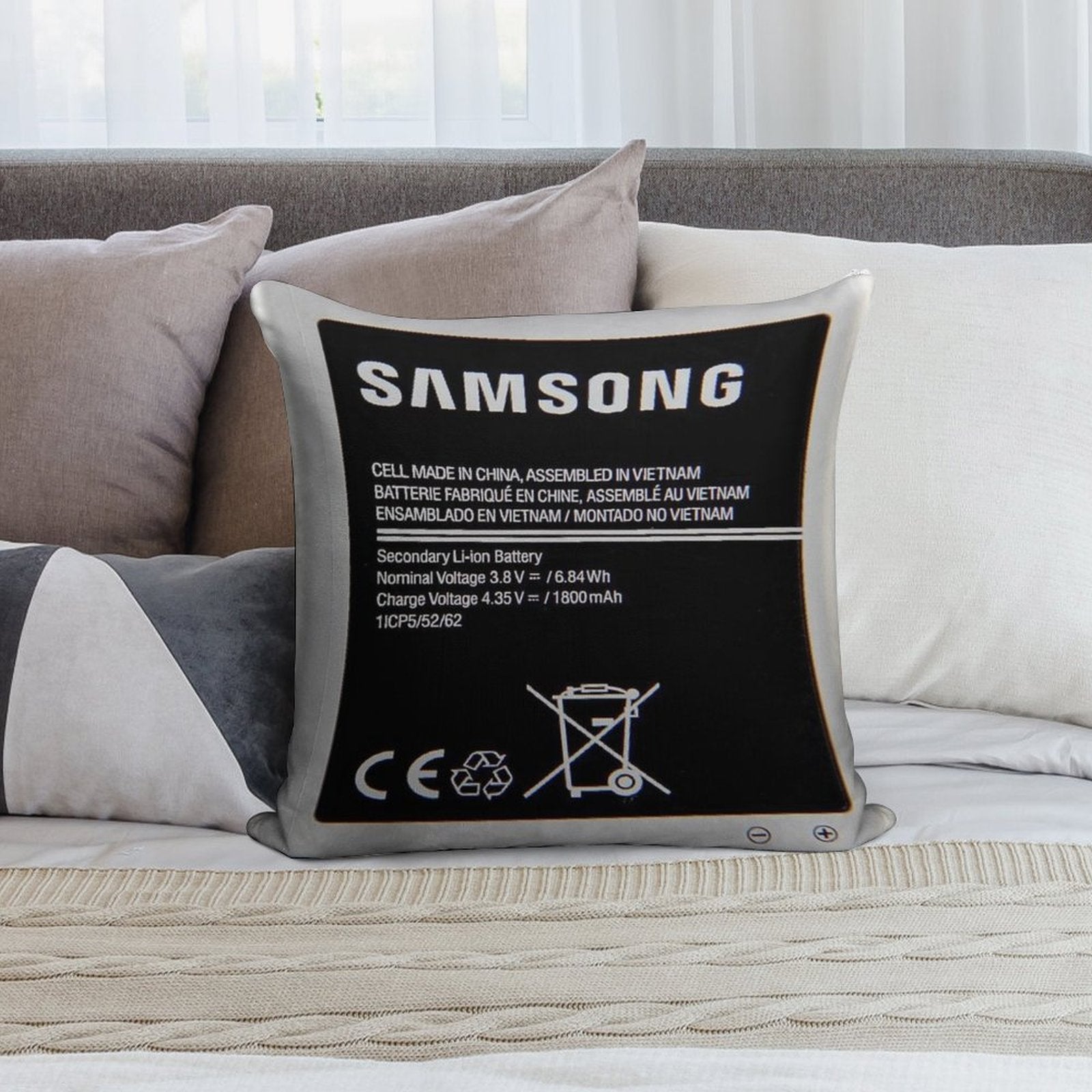 Swollen Battery Premium Soft Warmth Comfort Throw Pillow