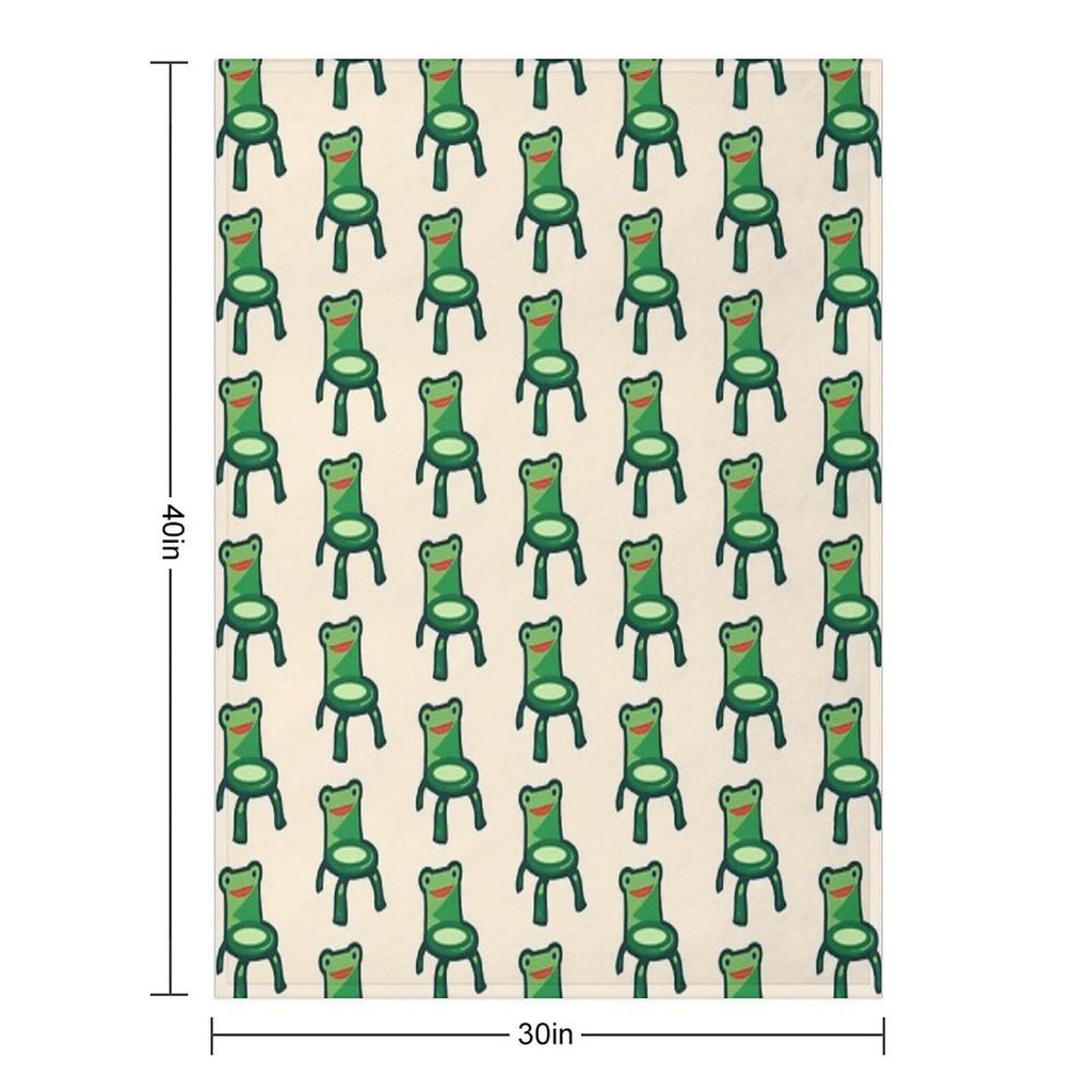 Froggy Chair Velvety-soft Throw Blanket