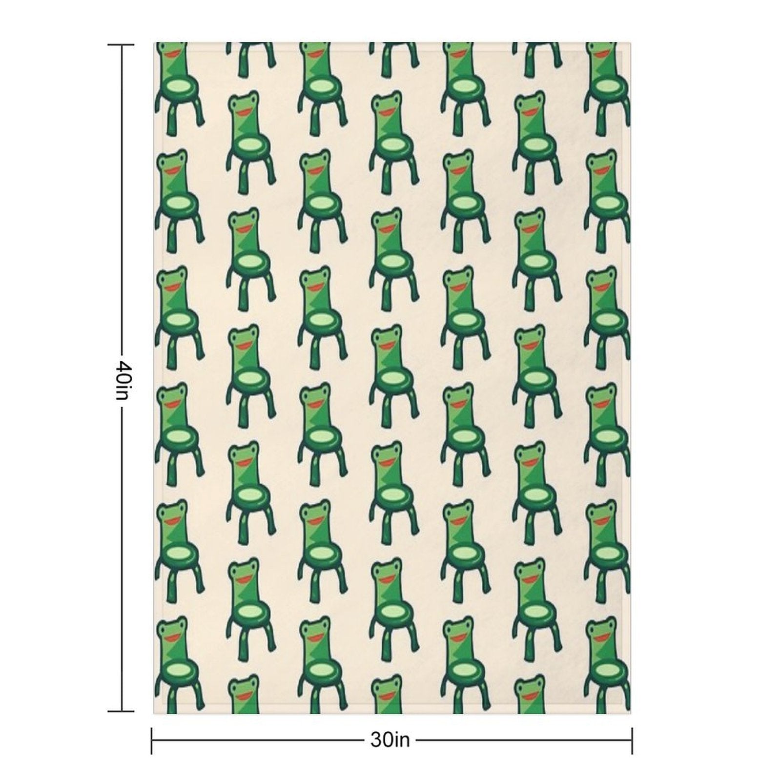 Froggy Chair Velvety-soft Throw Blanket