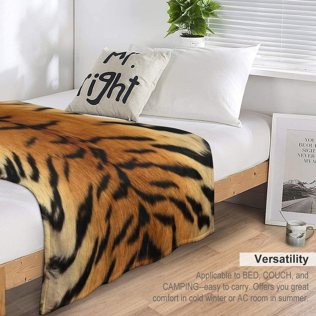 Wild Tiger Pattern Durable Throw Blanket