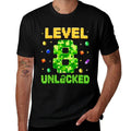 Funny Level 8 Unlocked 8th Birthday Gamer Pixel  Fade-proof Color T-Shirt