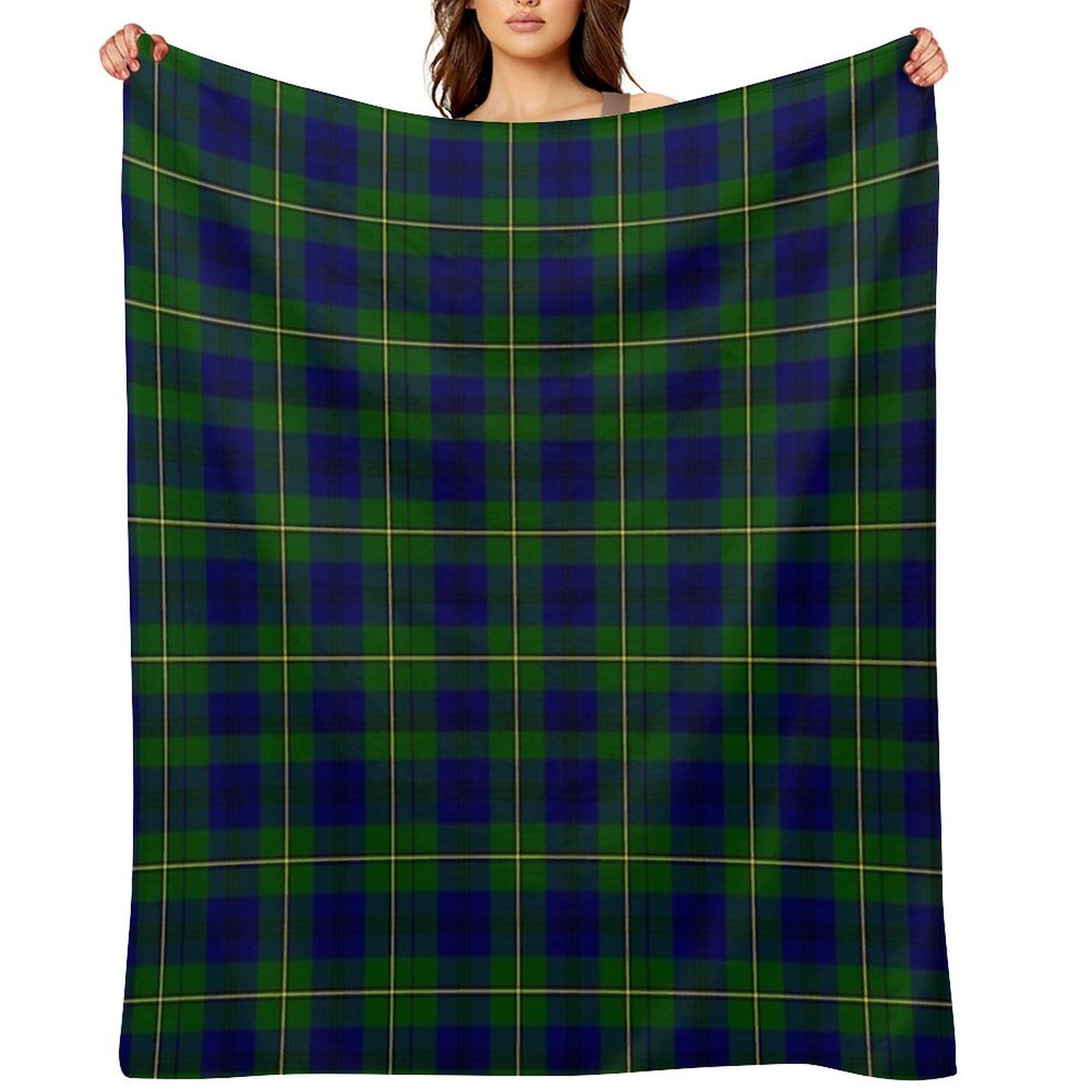 Clan Johnson Tartan Plush Throw Blanket