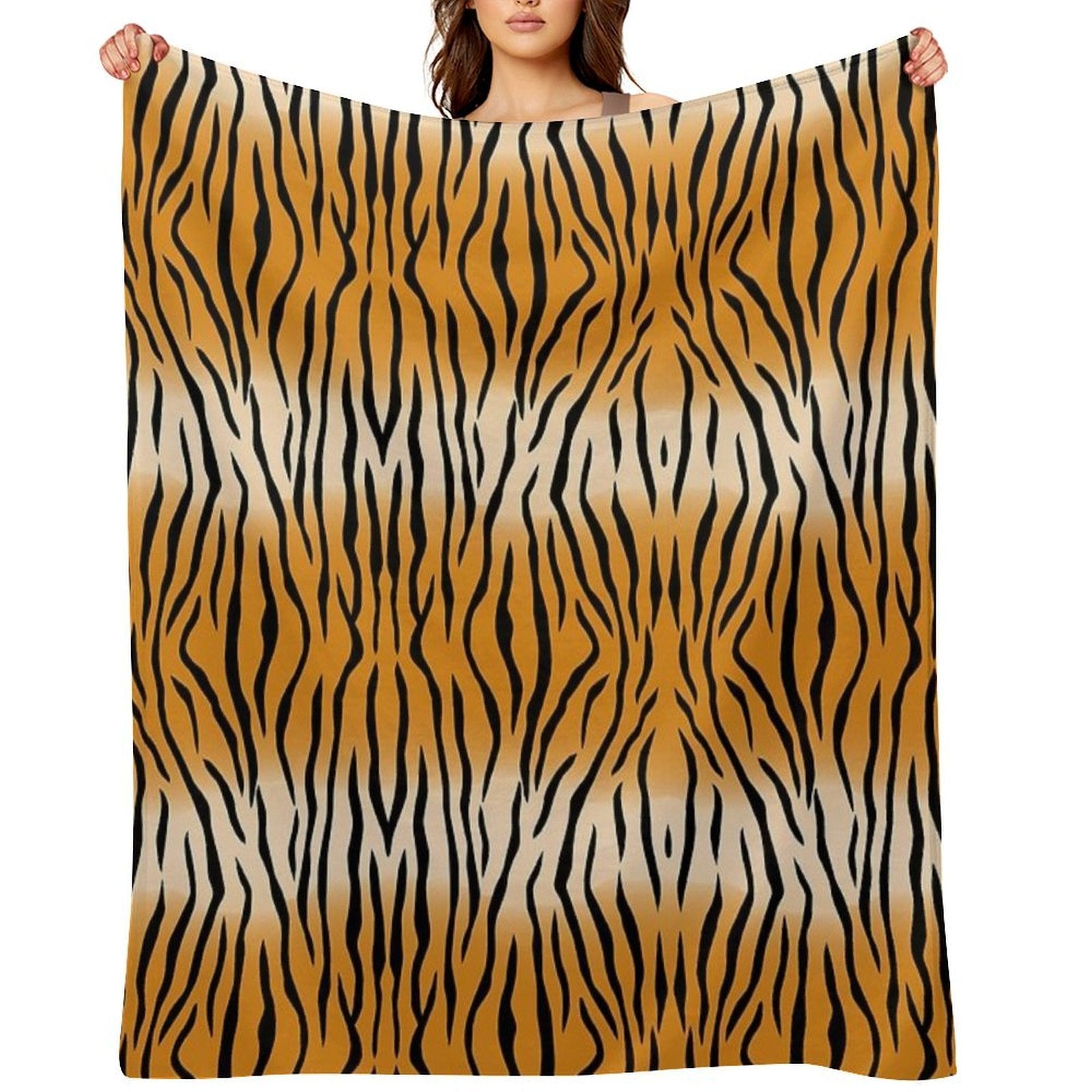 Tiger Fur Texture Pattern Comfort Throw Blanket
