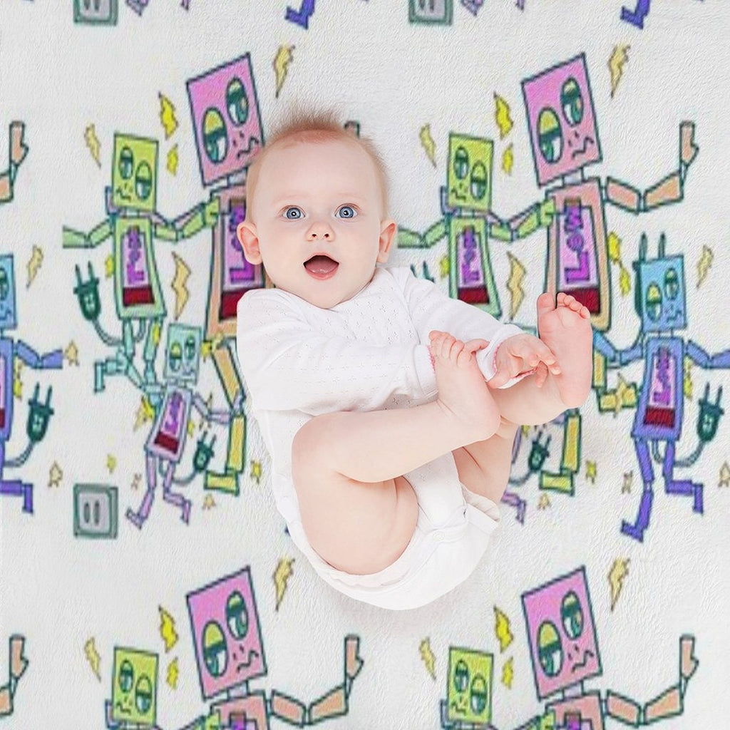 Battery-depleted Robot 5 Versatility Throw Blanket
