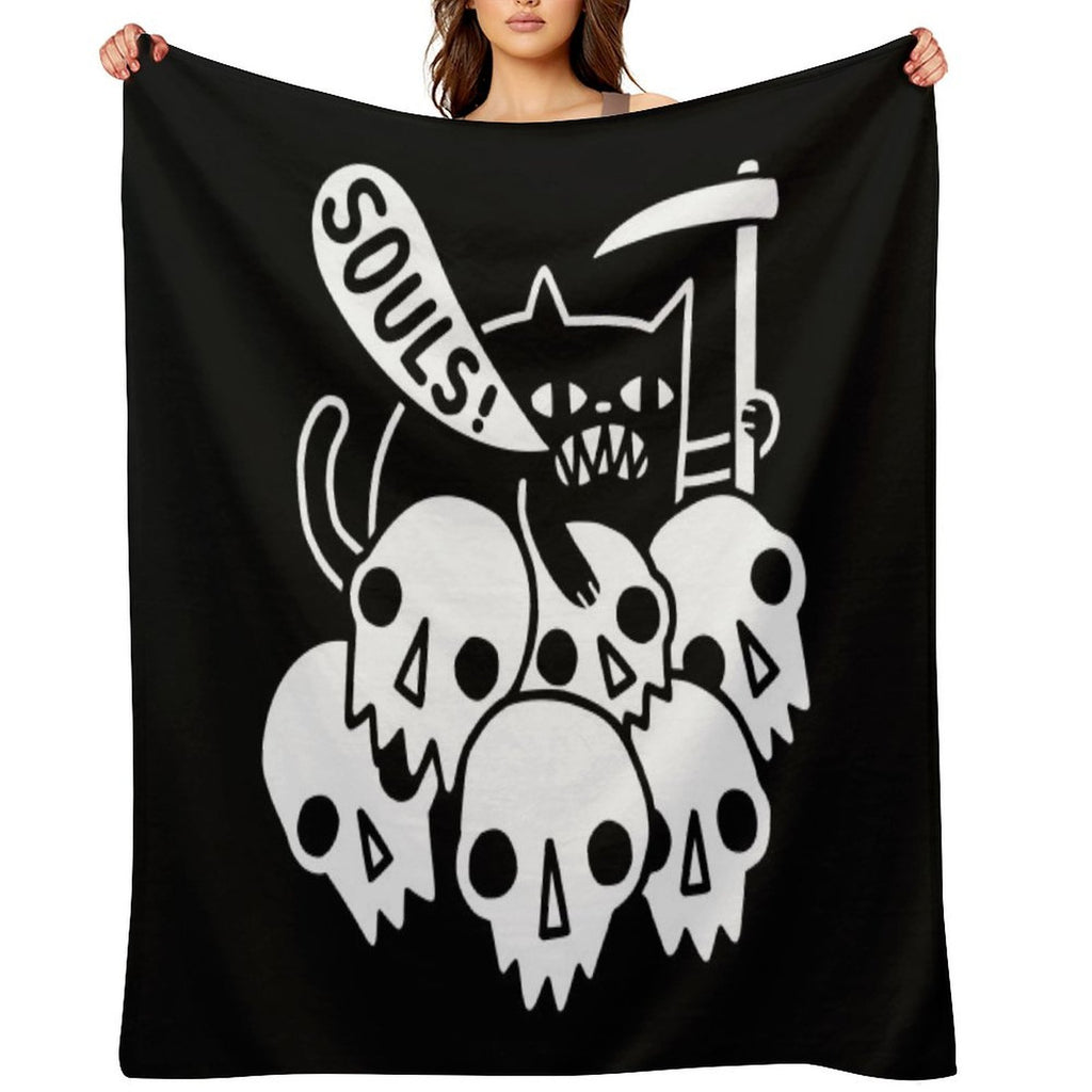Cat Got Your Soul Multi-functional Throw Blanket