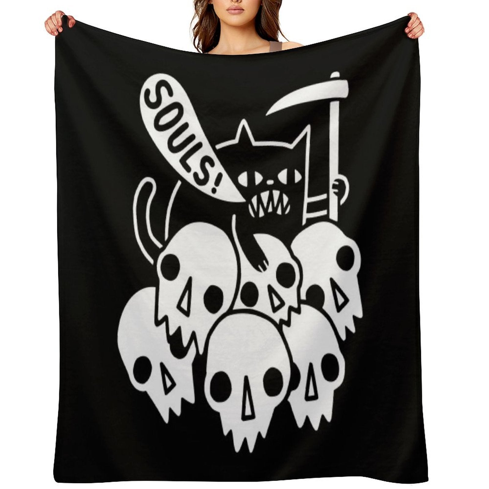 Cat Got Your Soul Multi-functional Throw Blanket