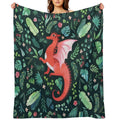 Tropical Dragon Shrink-resistant Throw Blanket