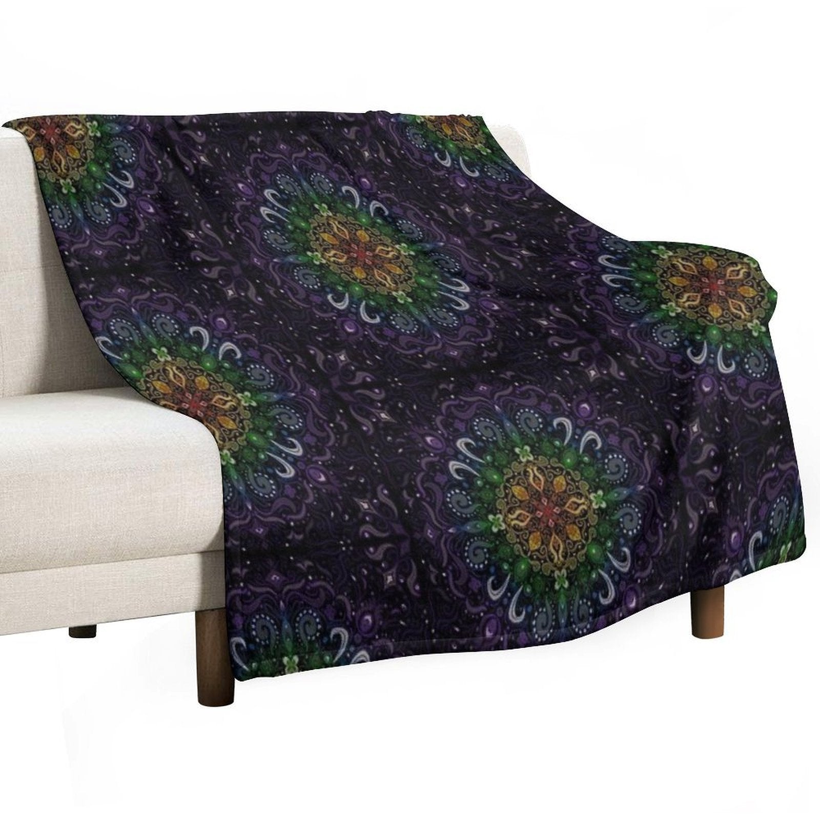 Rainbow Swirls Anti-pilling Throw Blanket