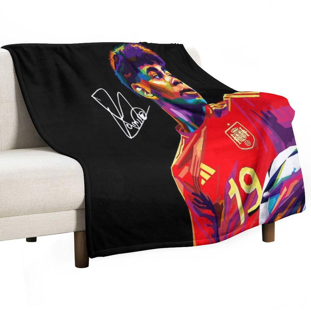 Lamine Yamal Wpap Art Plush Throw Blanket
