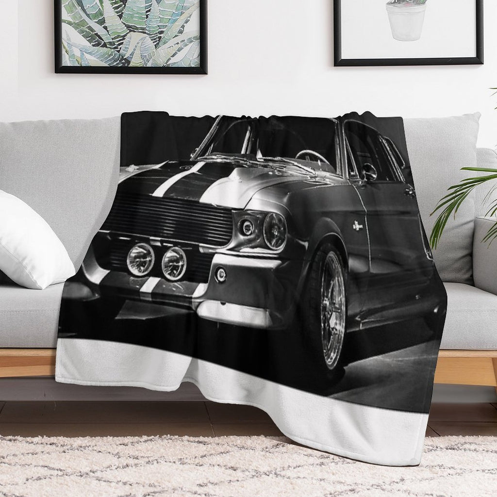 1967 Ford Mustang Shelby GT 500 Shrink-resistant Throw Blanket