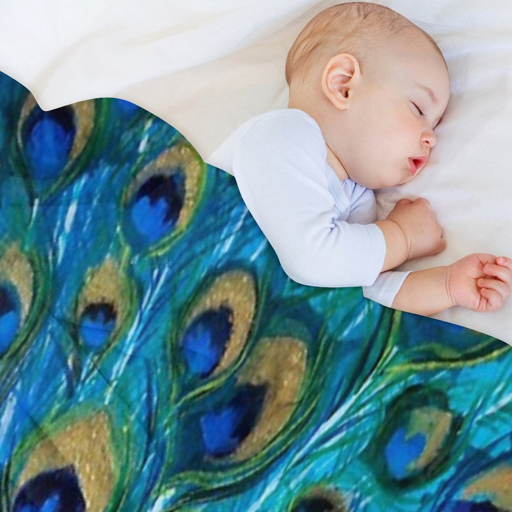 Peacock Full Glory 2 Machine-washable Throw Blanket