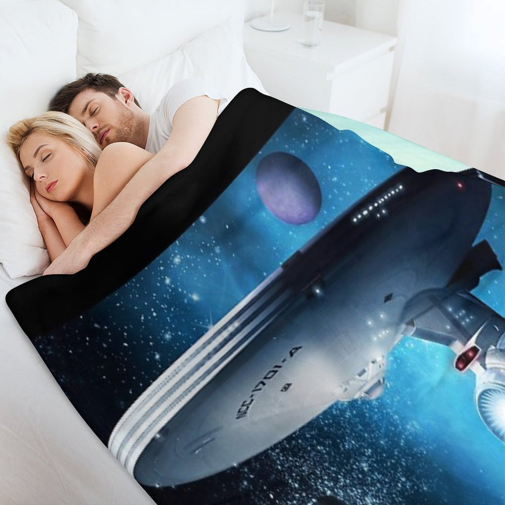 Enterprise A - Where Silence Has Lease Eco-conscious Throw Blanket