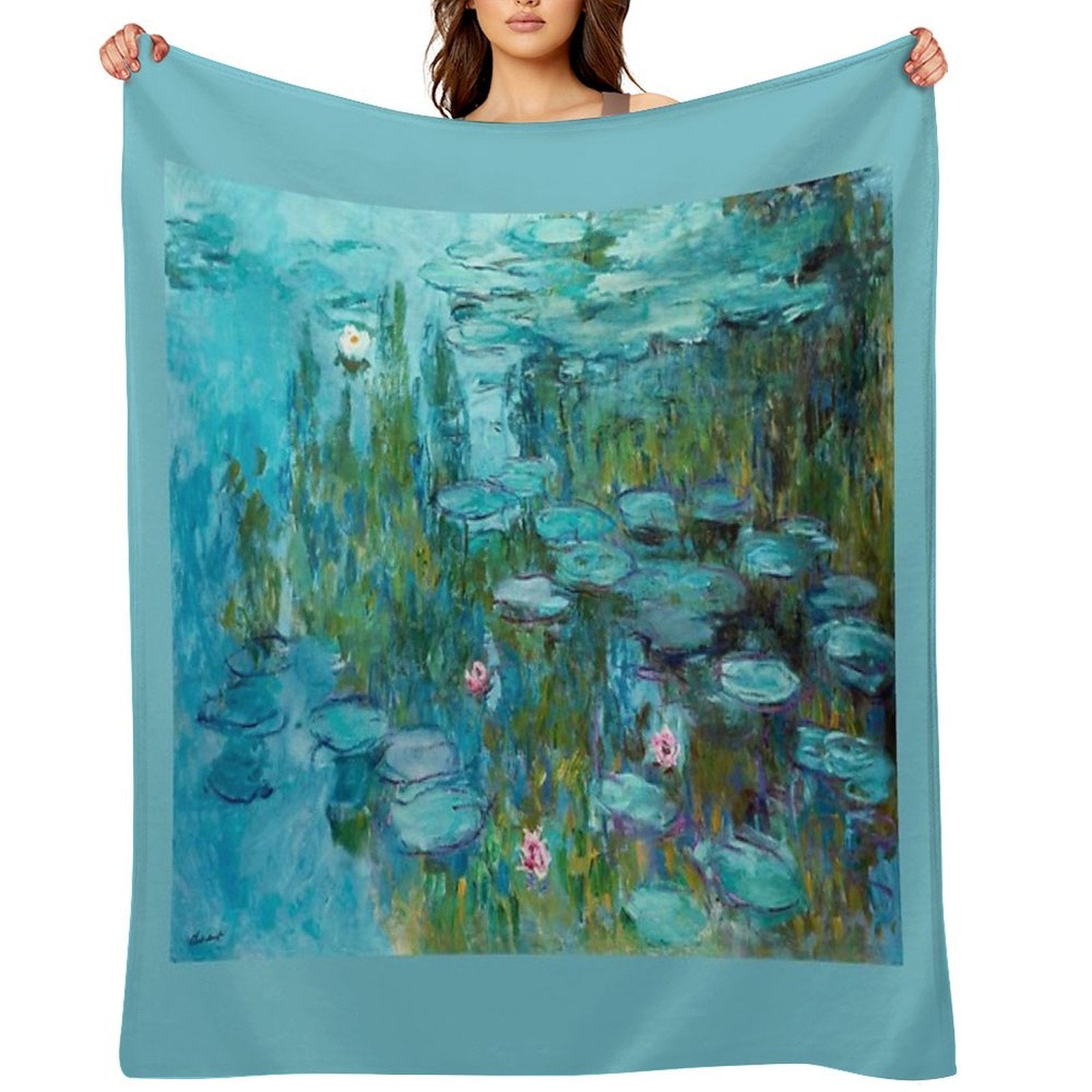 Claude Monet - Water Lilies - Nympheas Premium Throw Blanket