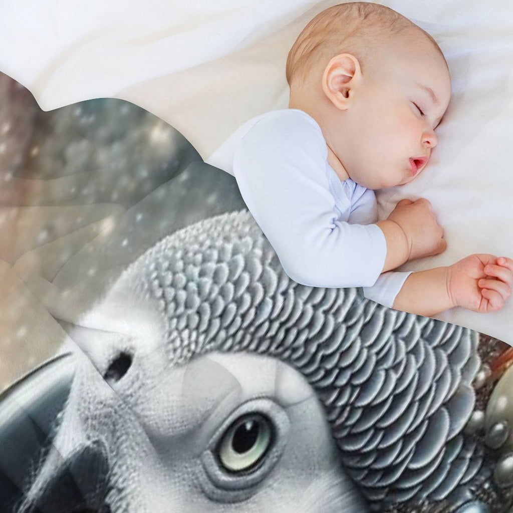 African Gray Parrot Shrink-resistant Throw Blanket