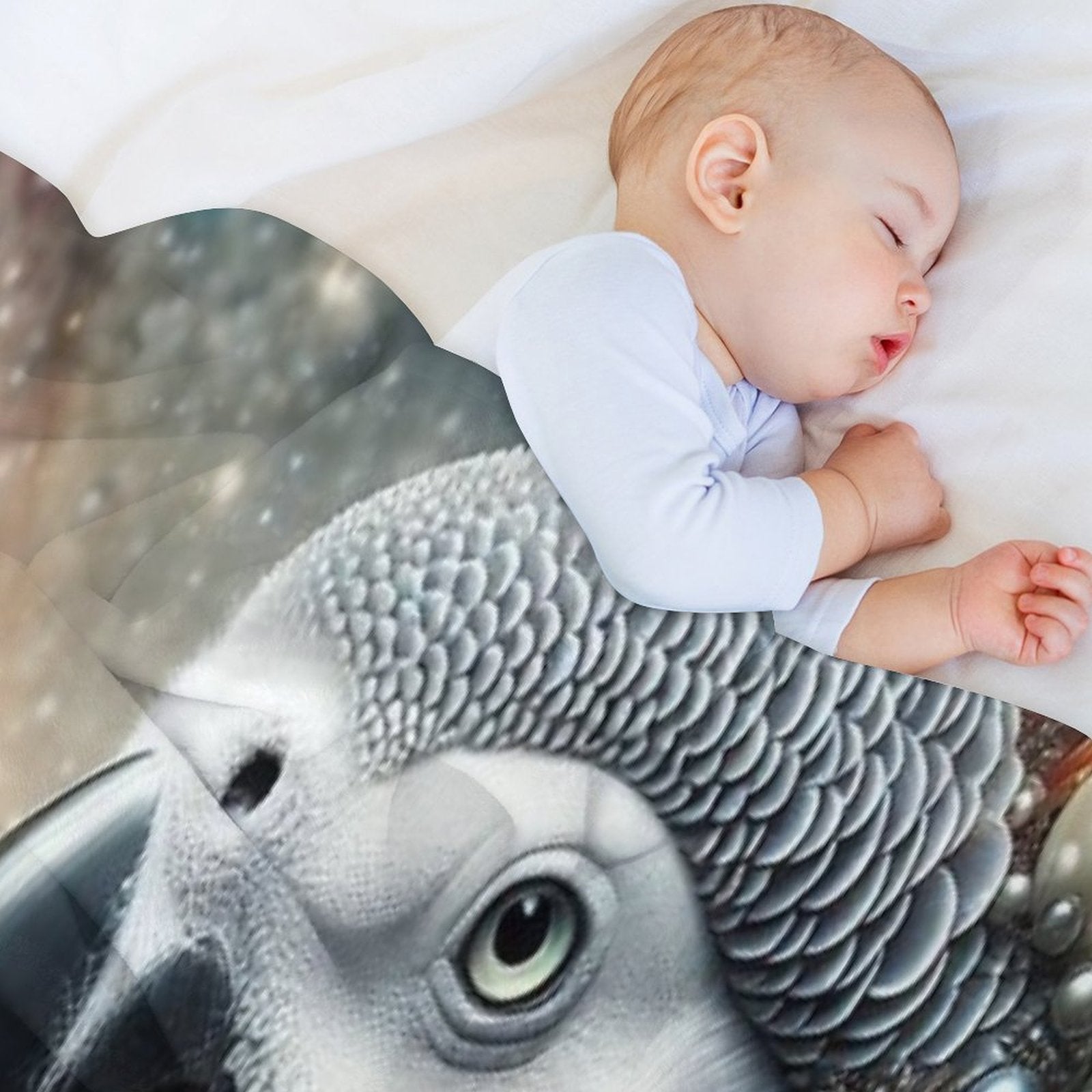 African Gray Parrot Shrink-resistant Throw Blanket