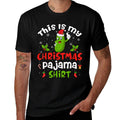 This Is My Christmas Pajama Pickle Cucumber Santa Hat  Slim-fit Cut T-Shirt