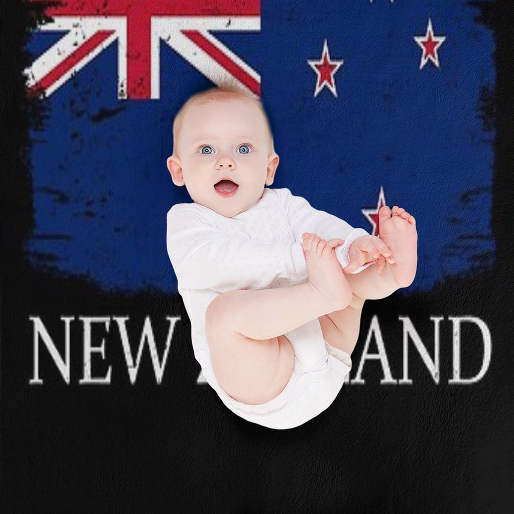 New Zealand Country Flag New Zealand Country Tourist Sustainable Throw Blanket
