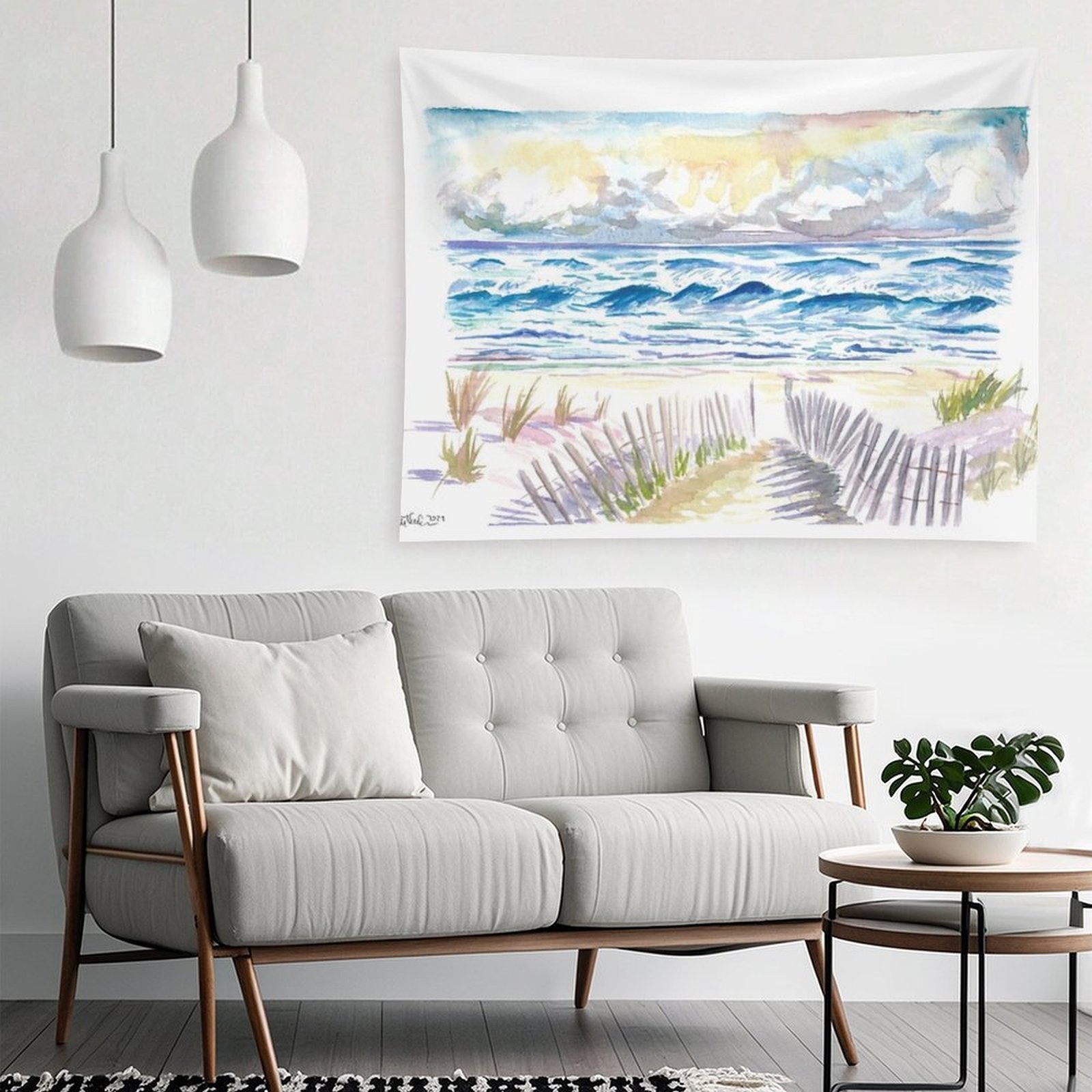 Hamptons Style in Coopers Beach And Dunes Southampton Tapestry
