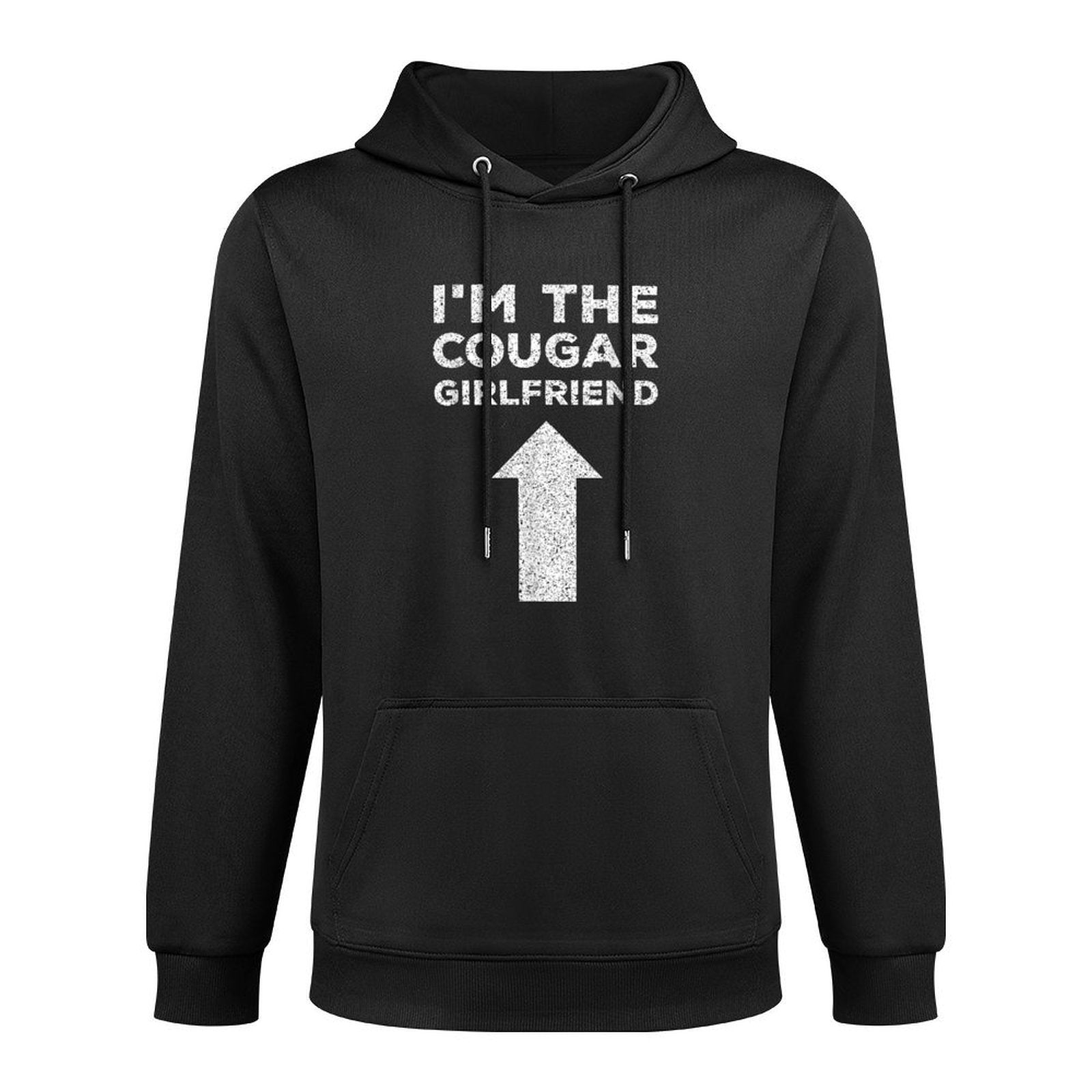 Cougar Funny Saying Meme Im The Cougar Girlfriend Medium-Weight Fabric Hoodie