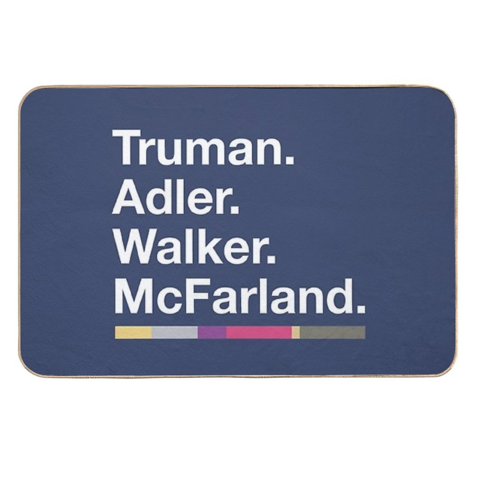 Truman, Adler, Walker, McFarland (Will And Grace)  Repositionable Bath Mat