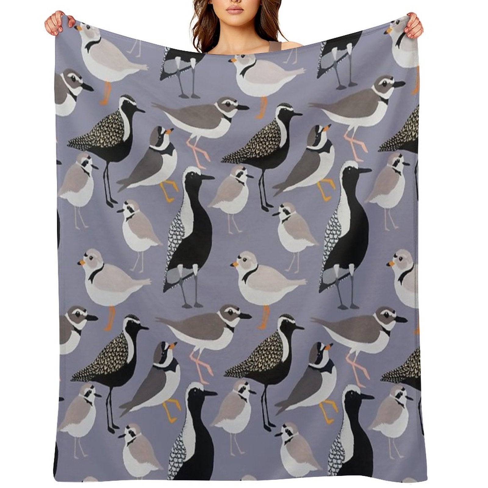 Plethora of Plovers All-season Throw Blanket
