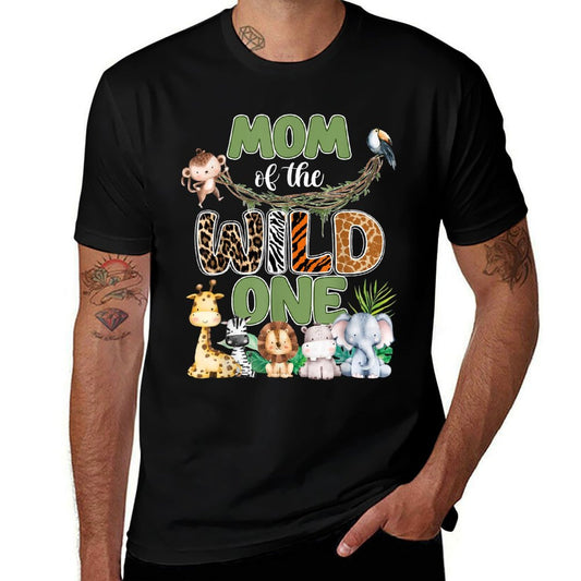 Mom Of The Wild One 1st Birthday Safari Family Matching  Affordable Price T-Shirt
