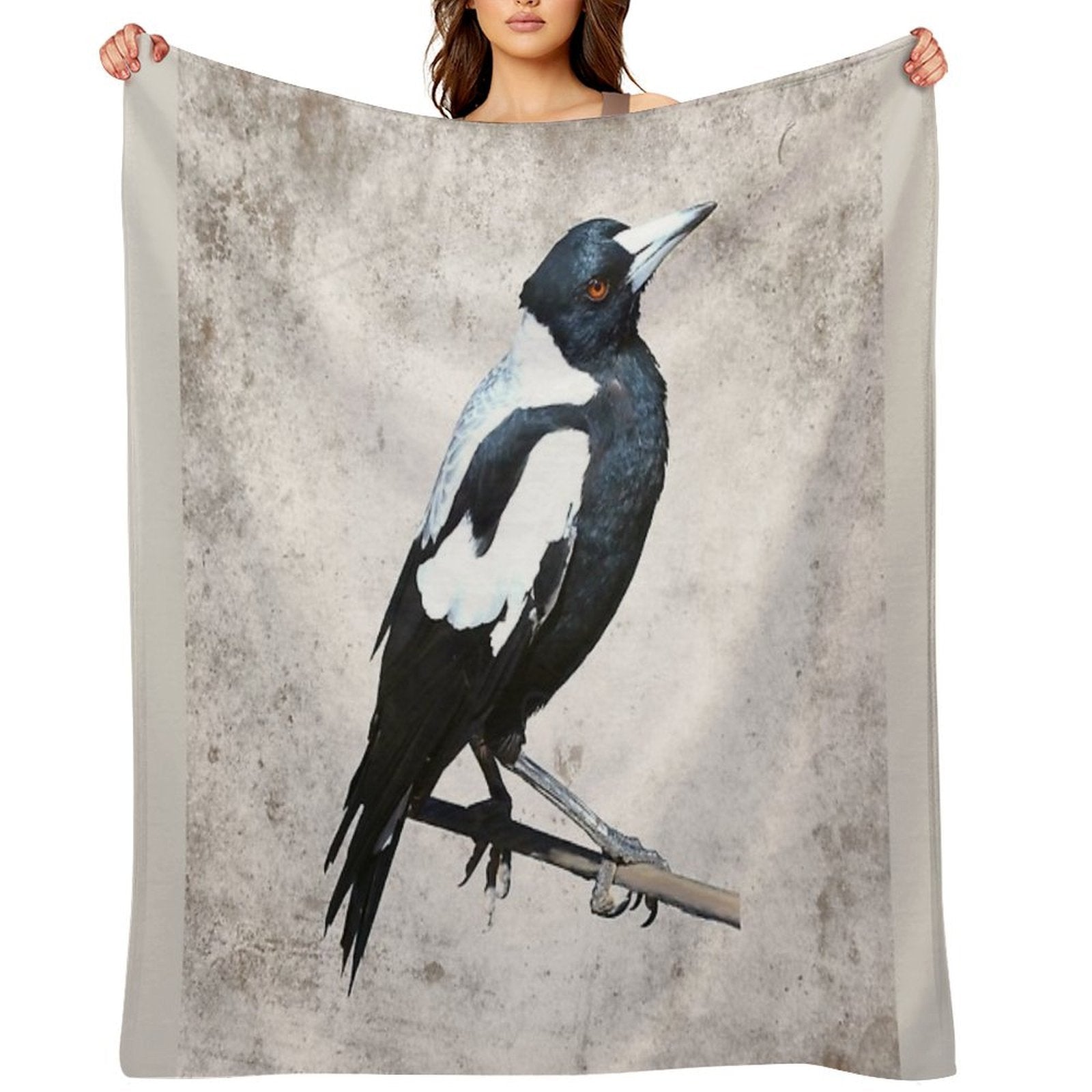 Australian Magpie Lightweight Throw Blanket