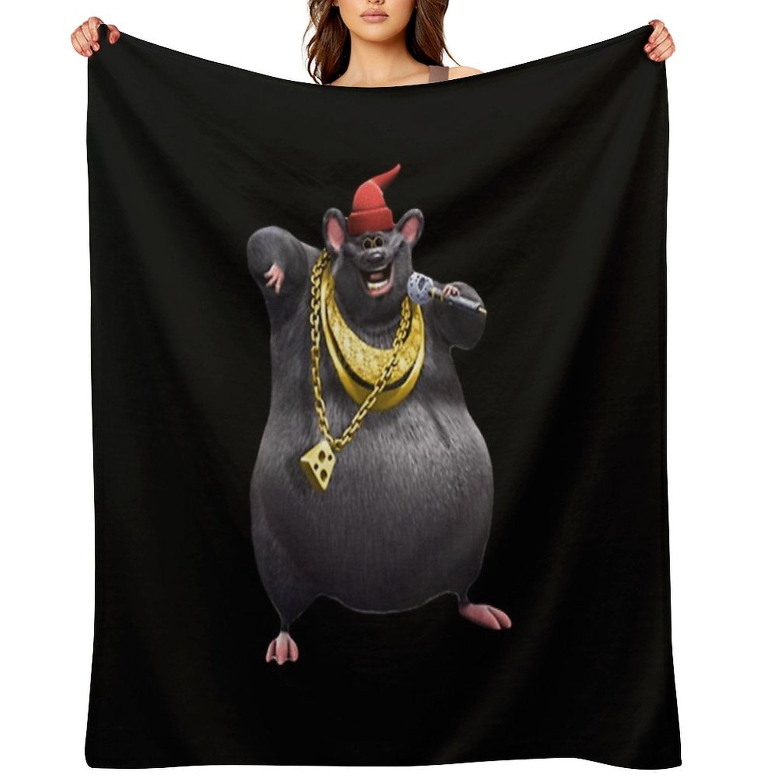 Biggie Cheese Rat Wrinkle-free Throw Blanket
