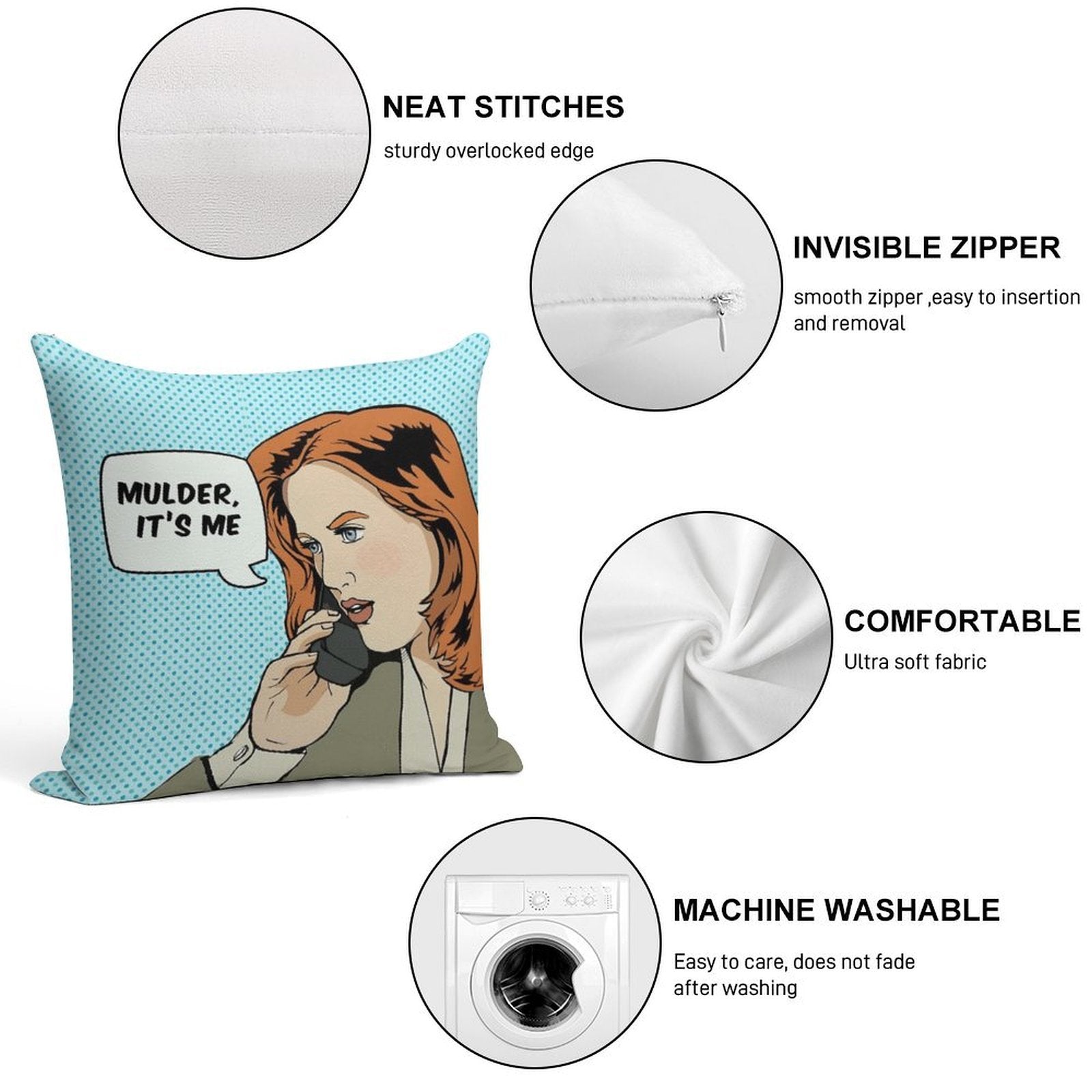 Pop Scully Soft High-Density Material Throw Pillow